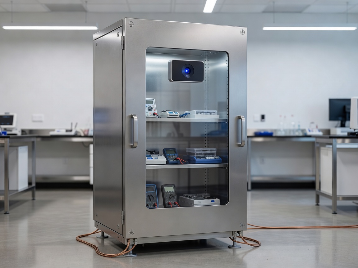 Radars Electrostatic Discharge ESD Safe Smart Laboratory Storage Enclosure with RFID Authorization