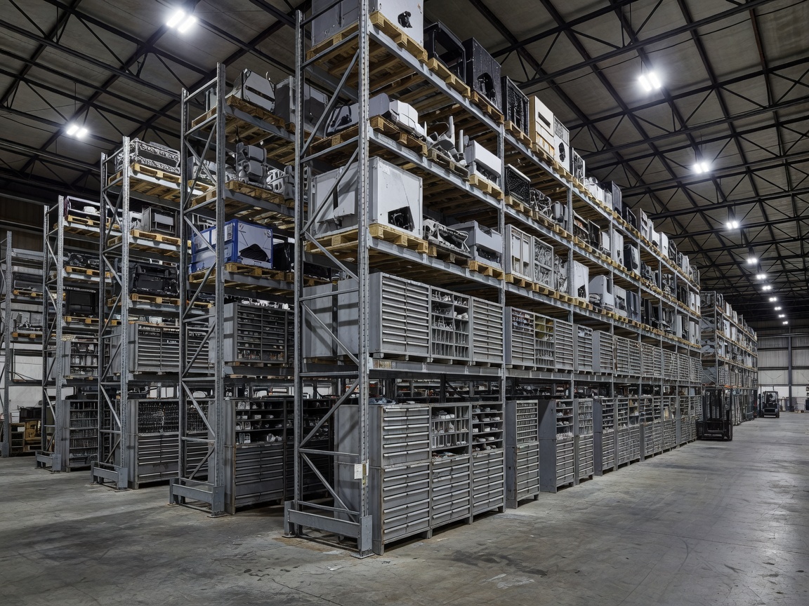 Radars Industrial Fleet Warehouse Heavy Structural Racking and High Density Cabinet Matrix